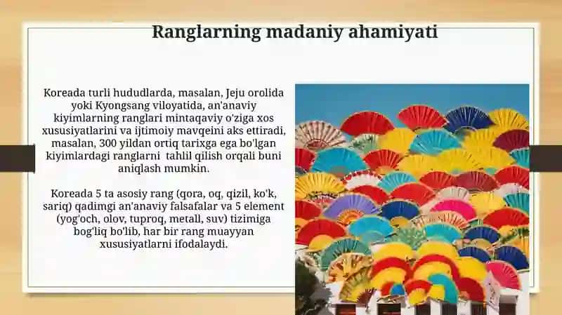 Ranglar koreys tilida 3