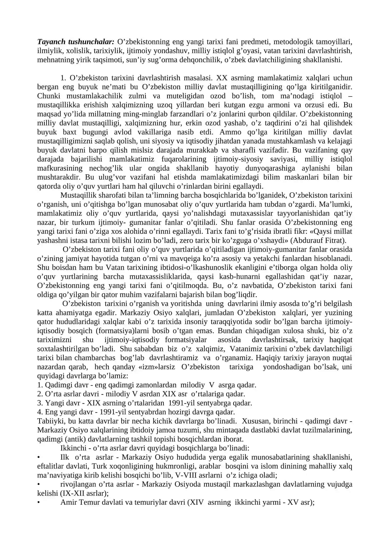 O`zbekistonning eng yangi tarixi 3