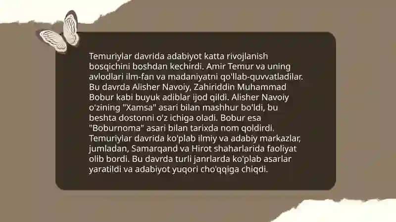 Temuriylar davri adabiyoti 3