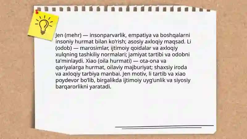 Konfutsiychilar va legistlarning talimoti 3