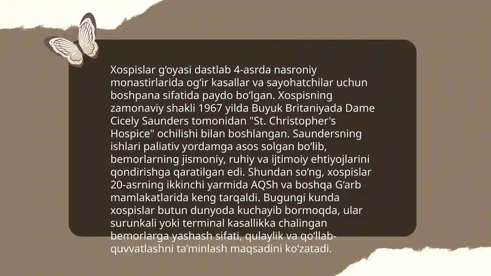 Xospislarning vujudga kelish tarixi 3