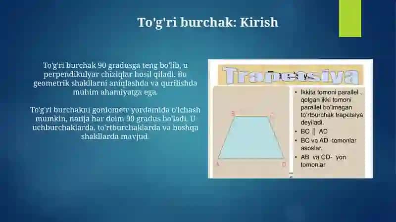 To'g'ri burchaklar 3