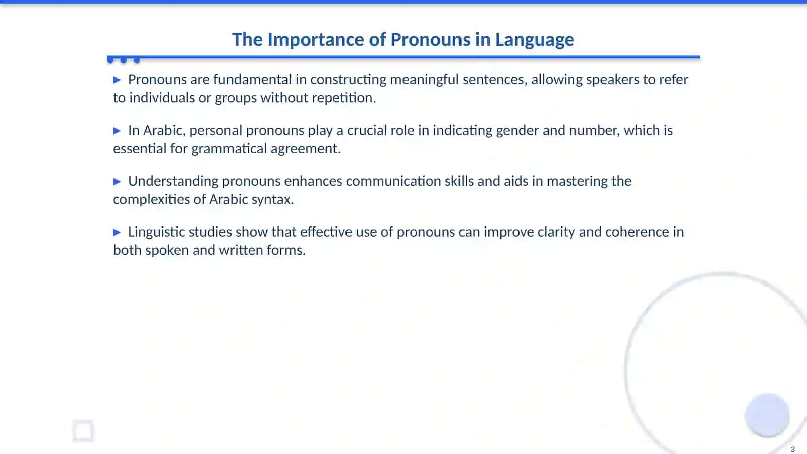 Understanding Arab Personal Pronouns 3
