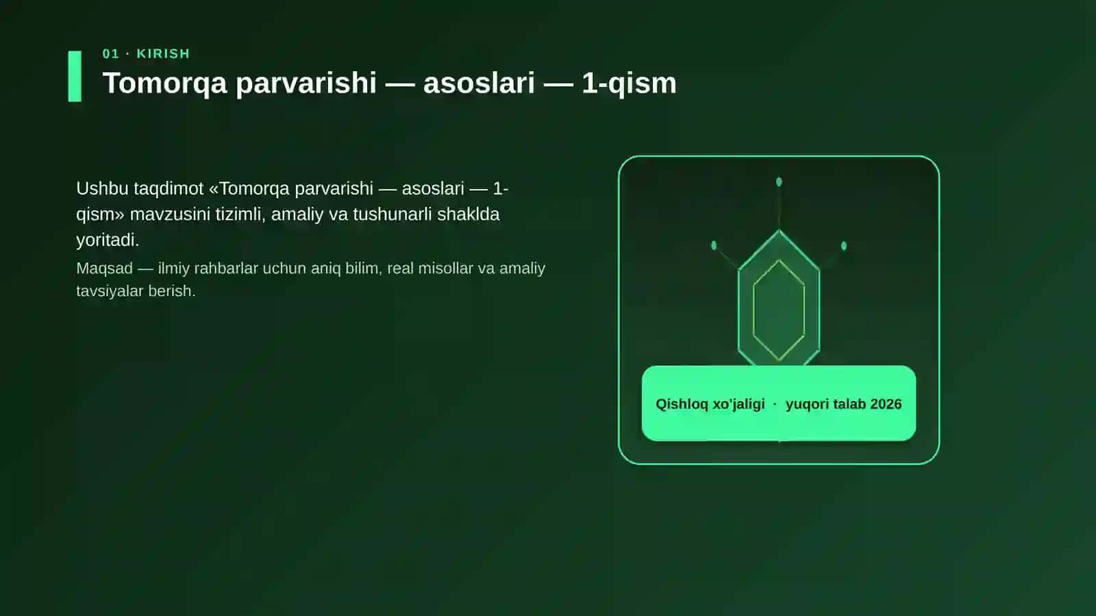 Tomorqa parvarishi — asoslari — 1-qism 3