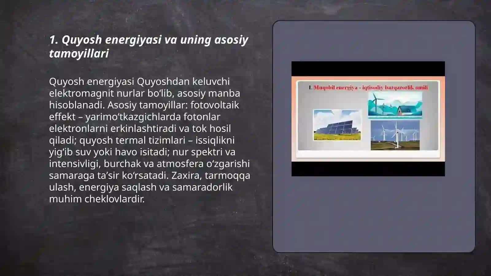 Muqobil elektr manbalari 3