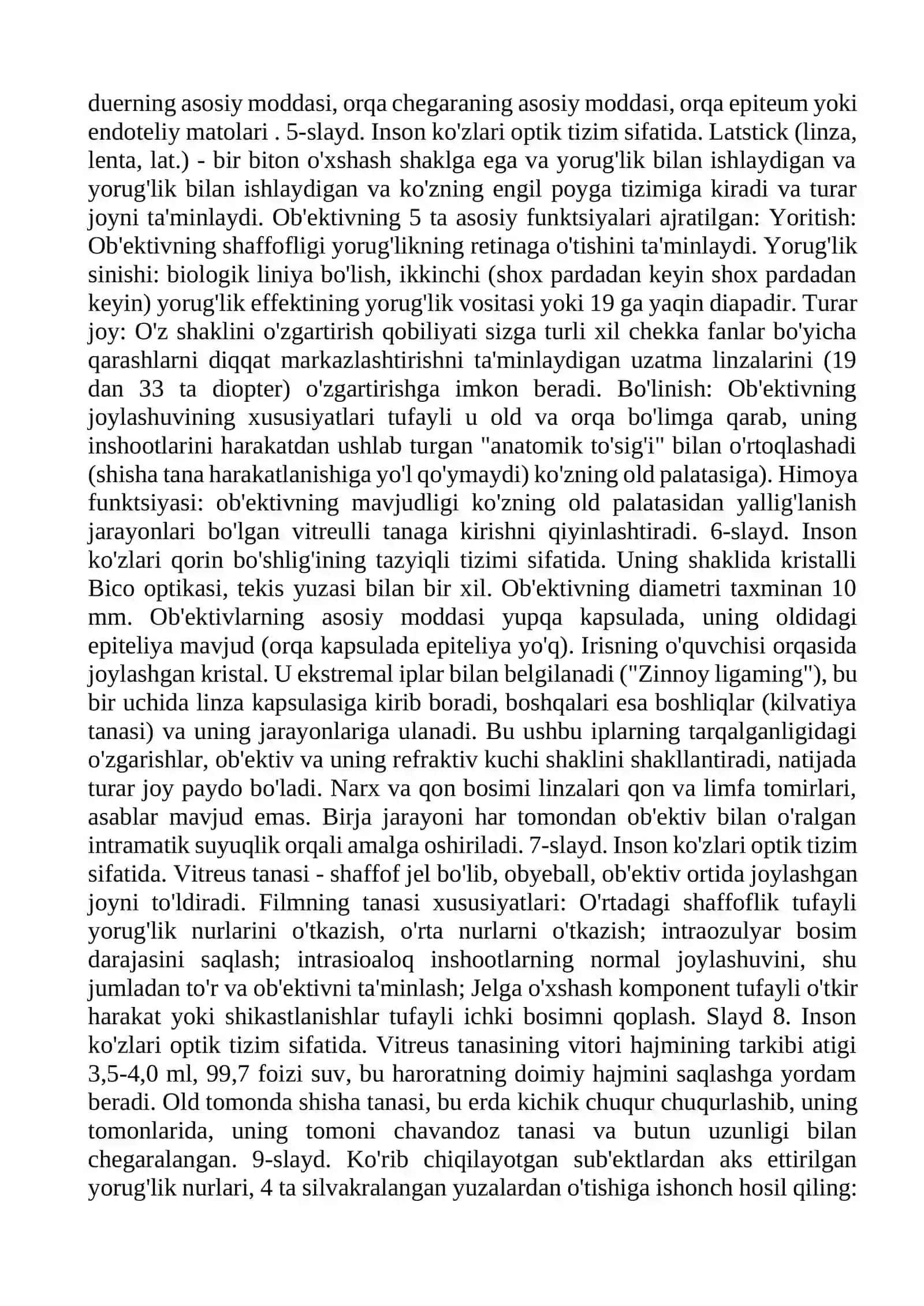 KO’Z OPTIK TIZIM SIFATIDA 3