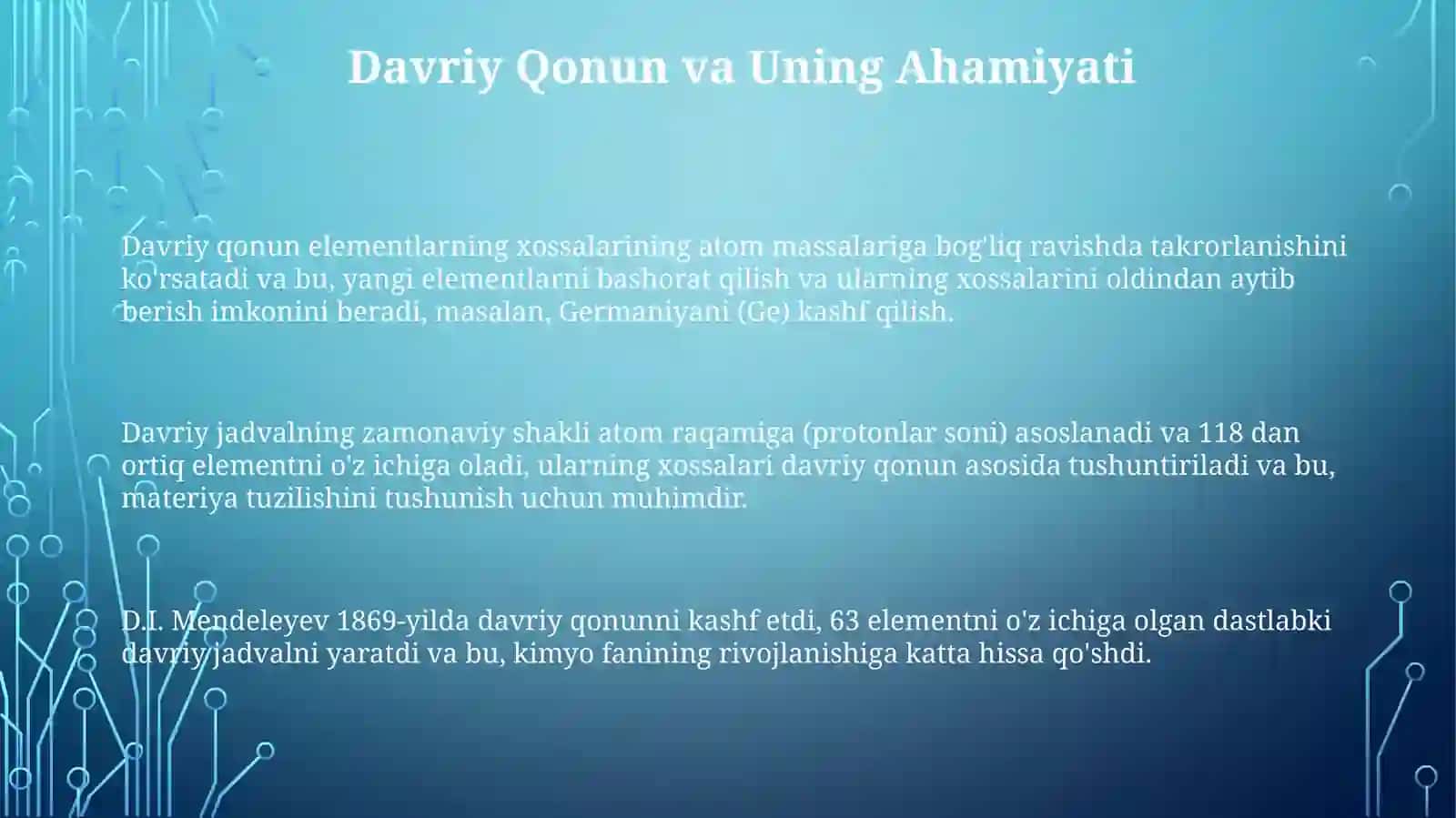Davriy elementlar 3