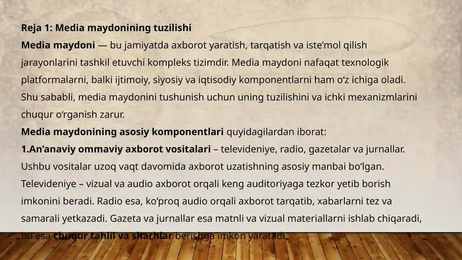 Media maydon tuzilishi va internet jurnalistikasida raqobat muhiti 3