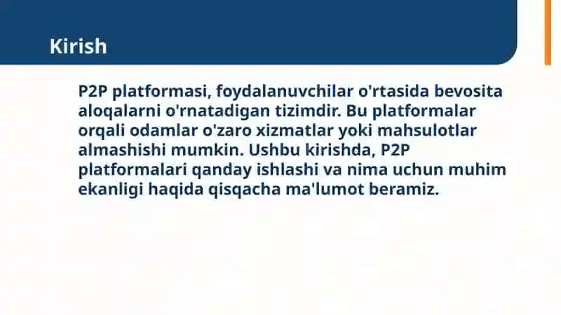 P2P platformasi 3