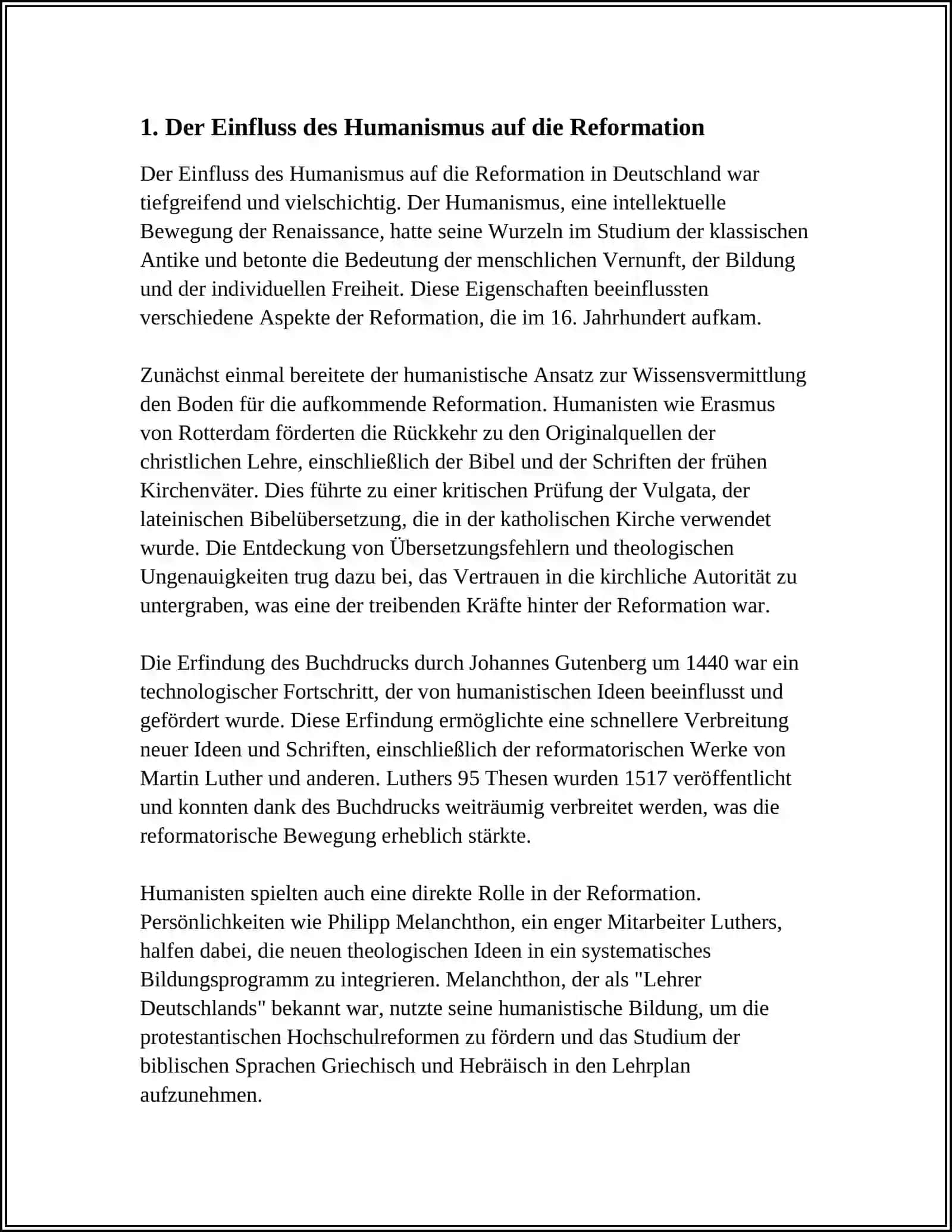 HUMANISMUS UND REFORMATION LITERATUR 3