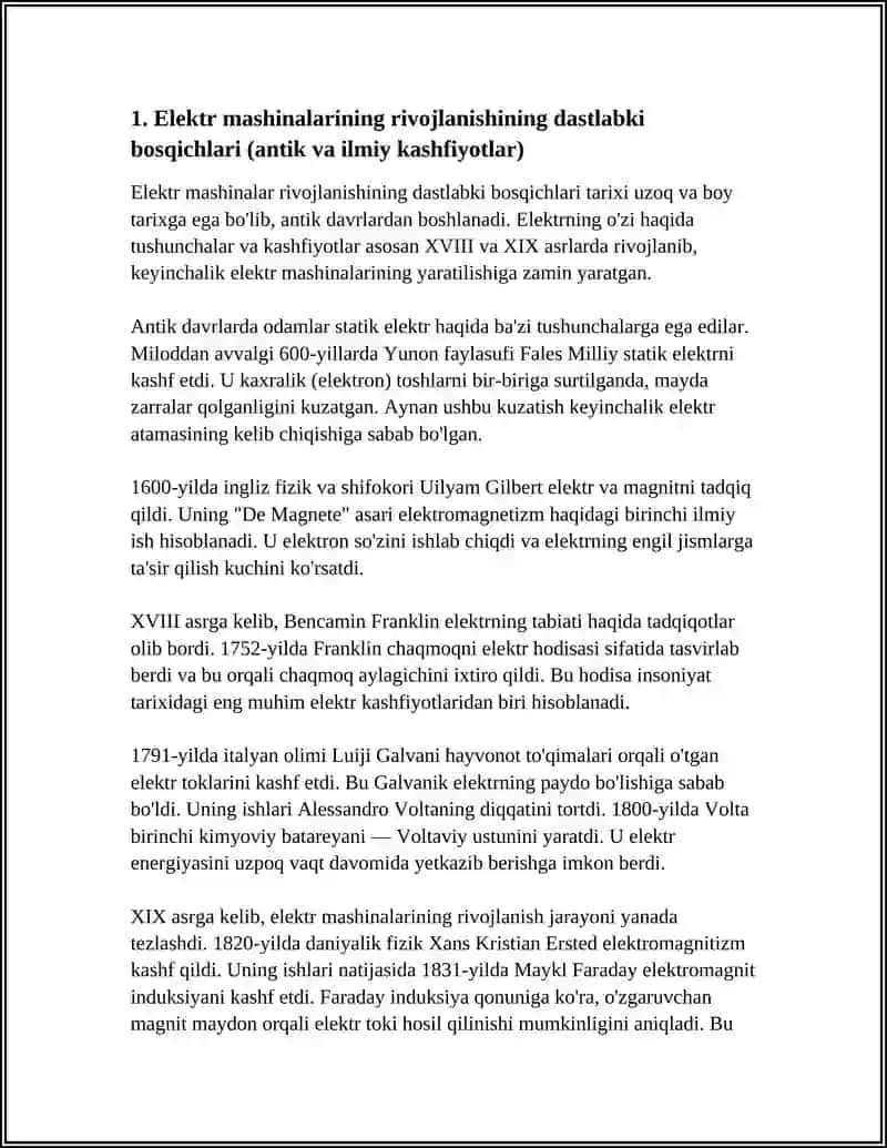 ELEKTR MASHINALARNING RIVOJLANISH TARIXI 3