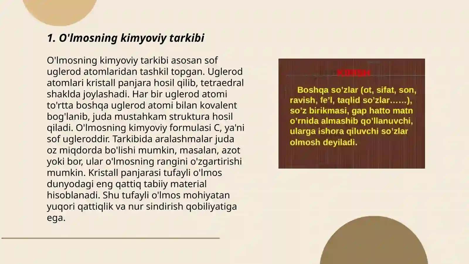 O'lmosning kimyoviy tarkibi 3