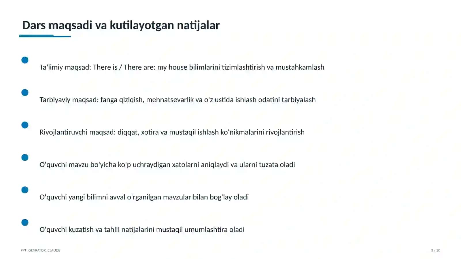 There is / There are: my house (4-sinf) 3