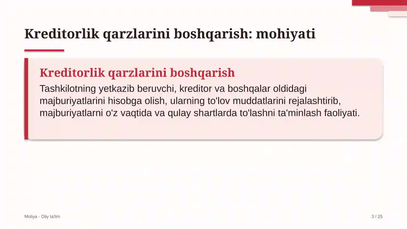 Suv omborlarida kreditorlik qarzlarini boshqarish 3
