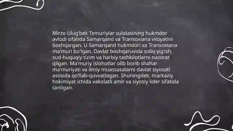 Mirzo Ulugʻbek davlat arbobi 3