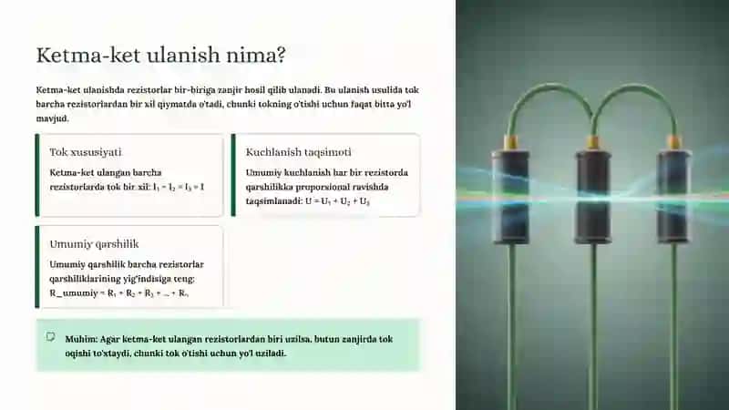 Elektr zanjirlarida rezistorlarning roli 3