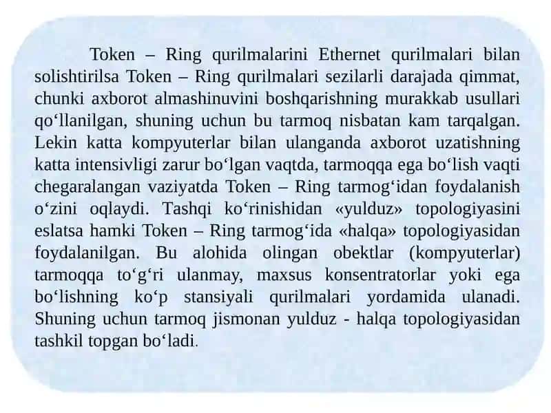 Token–Ringtаrmоg‘i 3