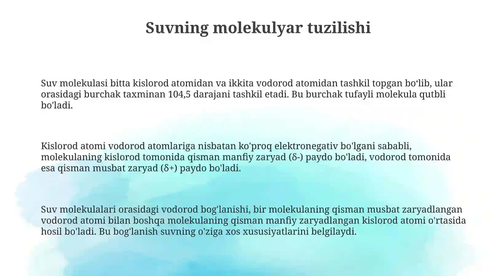 Molekulalar kimyoviy tuzilishi 3