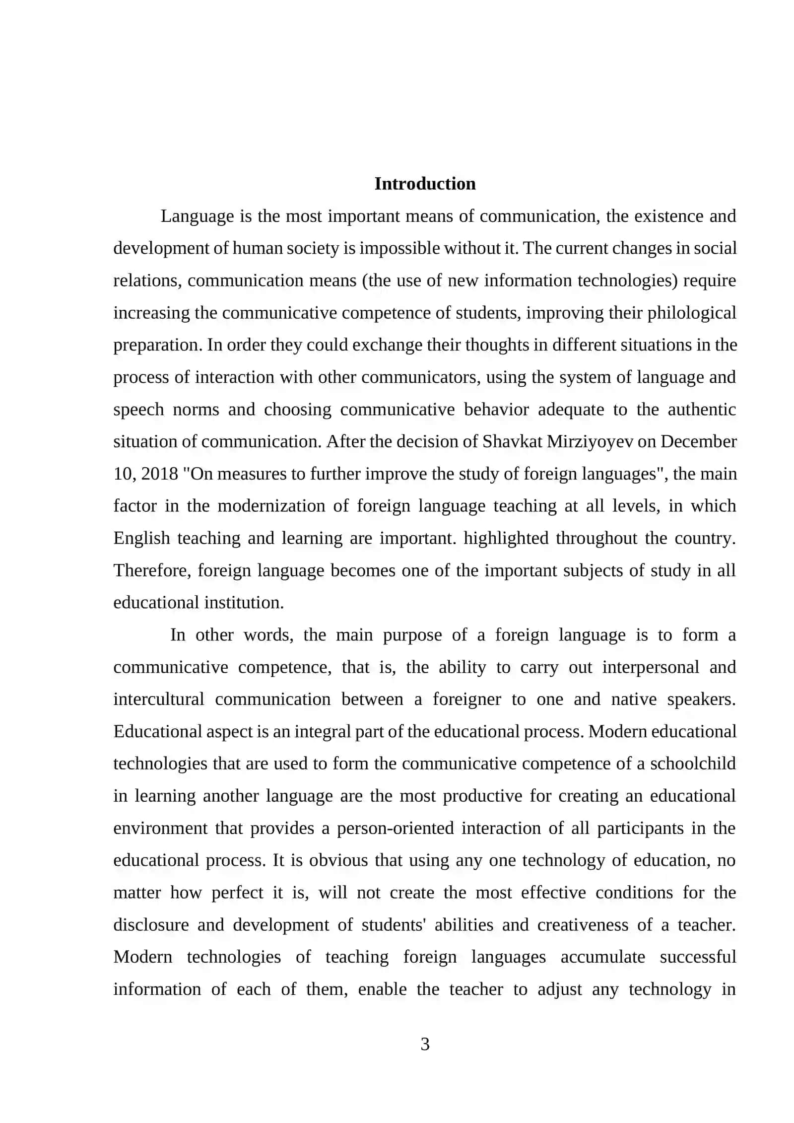 Course Work on The Impact of Technology on Language Teaching and Learning 3