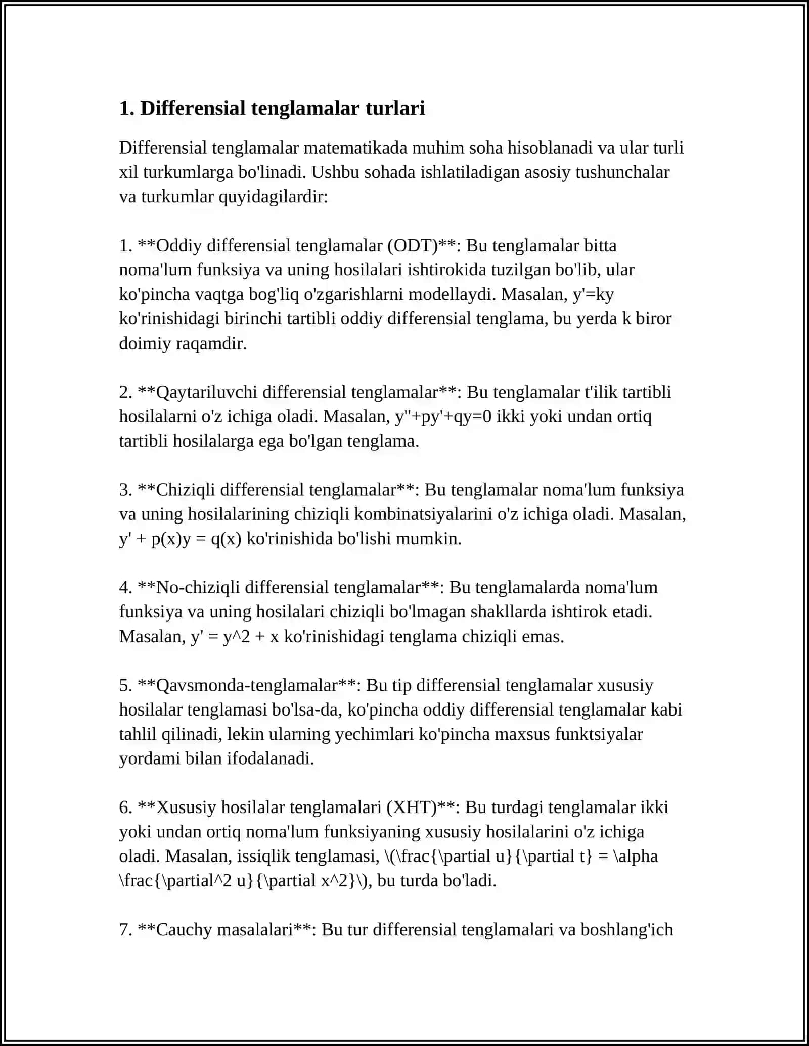DIFFERENSIAL TENGLAMALAR 3