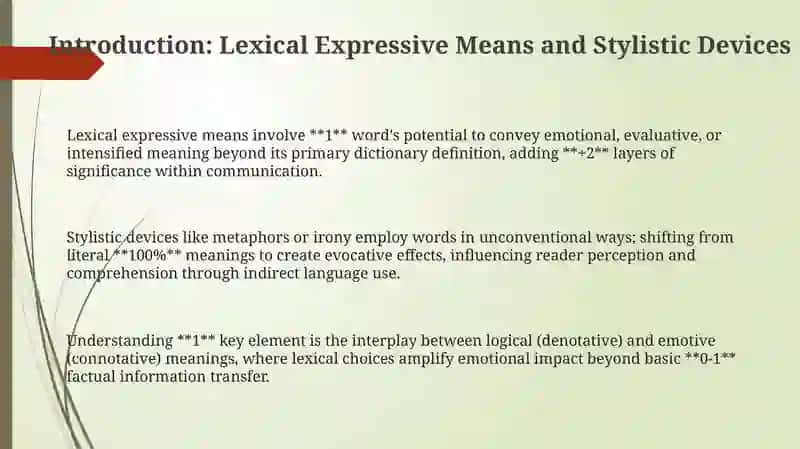 Lexical expressive means and stylistic devices 3
