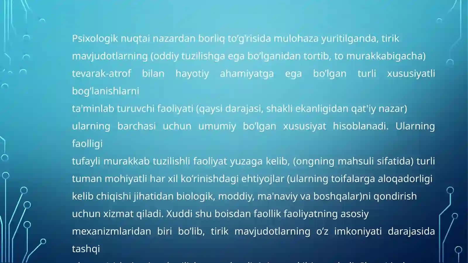 Shaxsning faolligi 3
