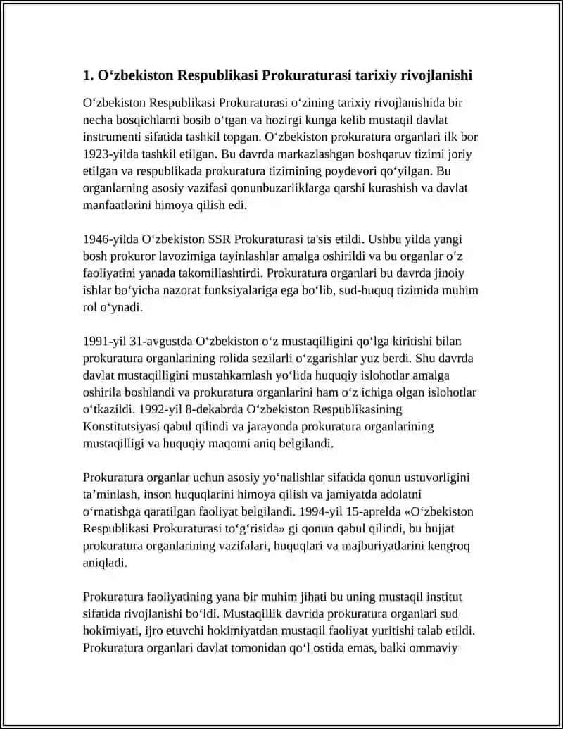 OʻZBEKISTON RESPUBLIKASI PROKURATURASI RIVOJLANISHI 3