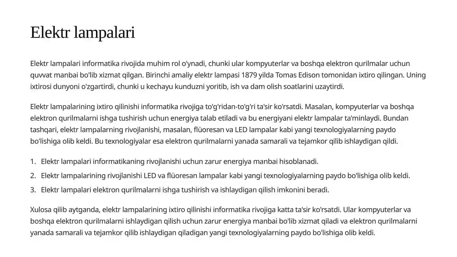 Elektr lampalari va radiotelefonlar 3