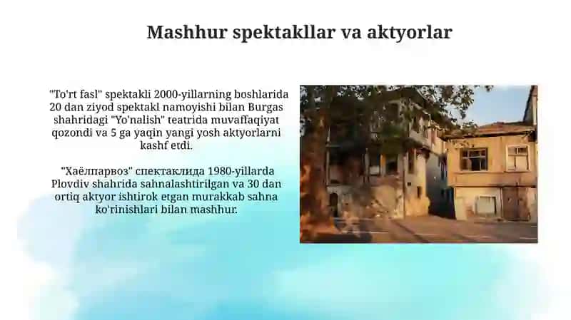"Ko'z yoshlar va kulgu" teatri 3