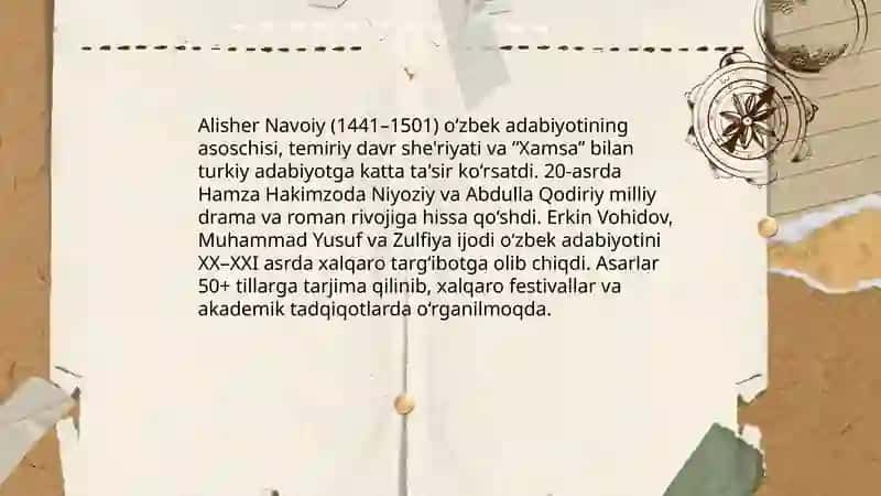 O'zbekiston adiblari dunyo nigohida 3