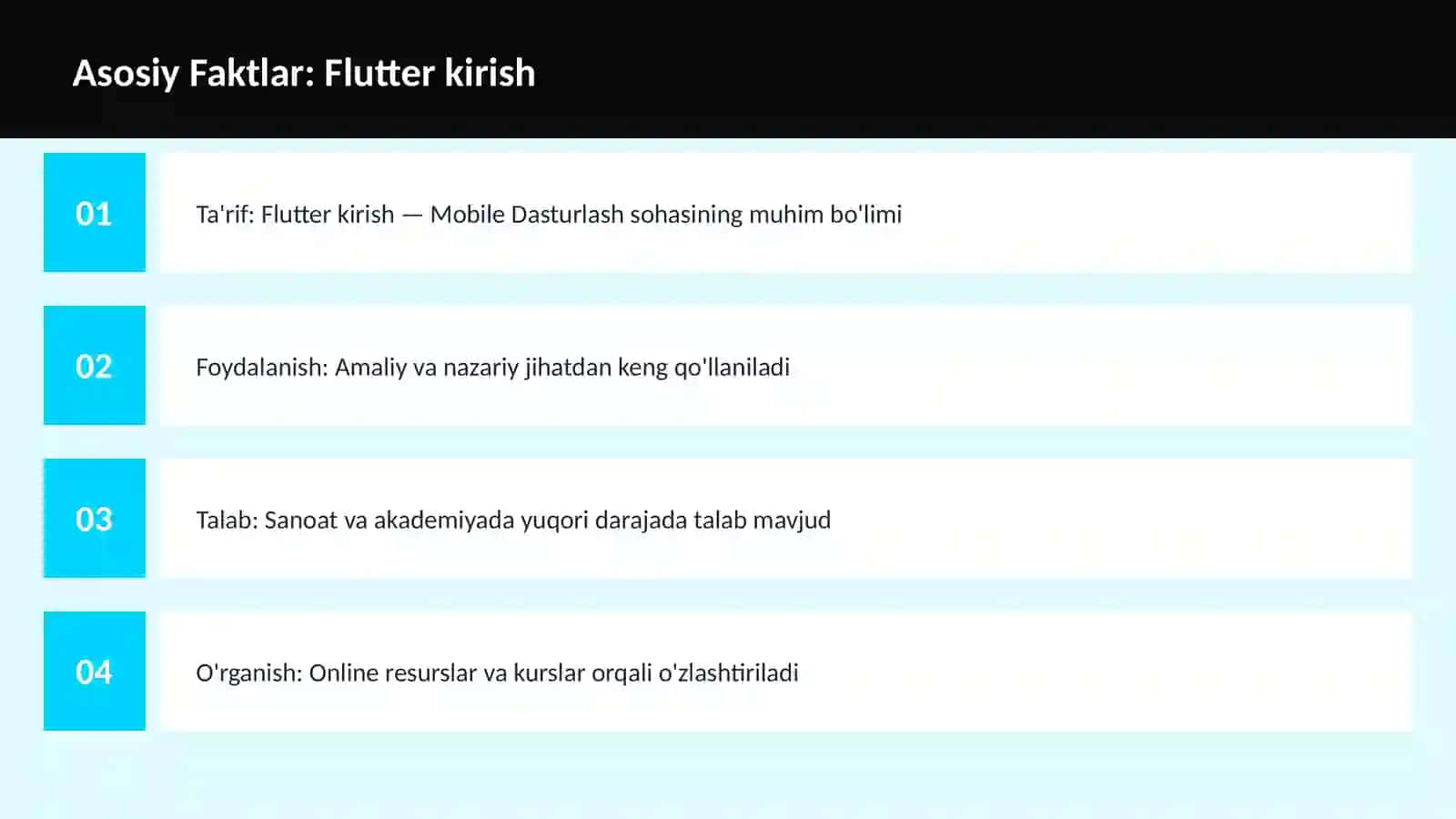 Flutter kirish 3