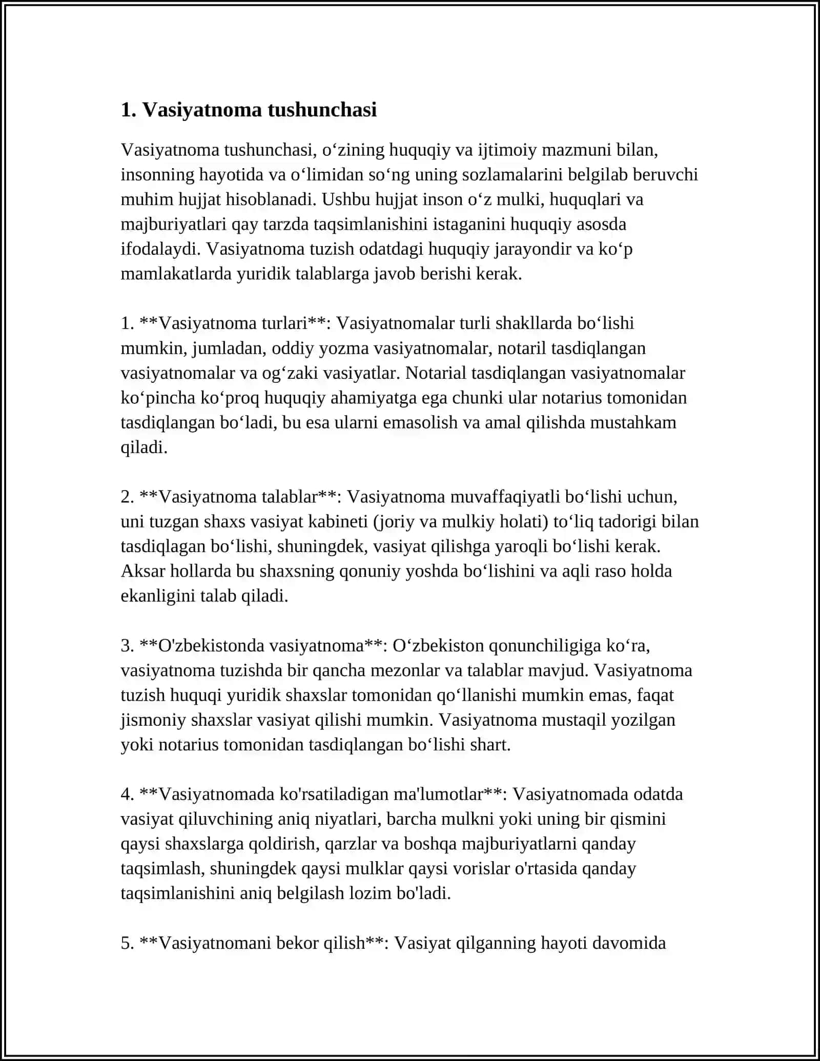 Vasiyatnoma 3