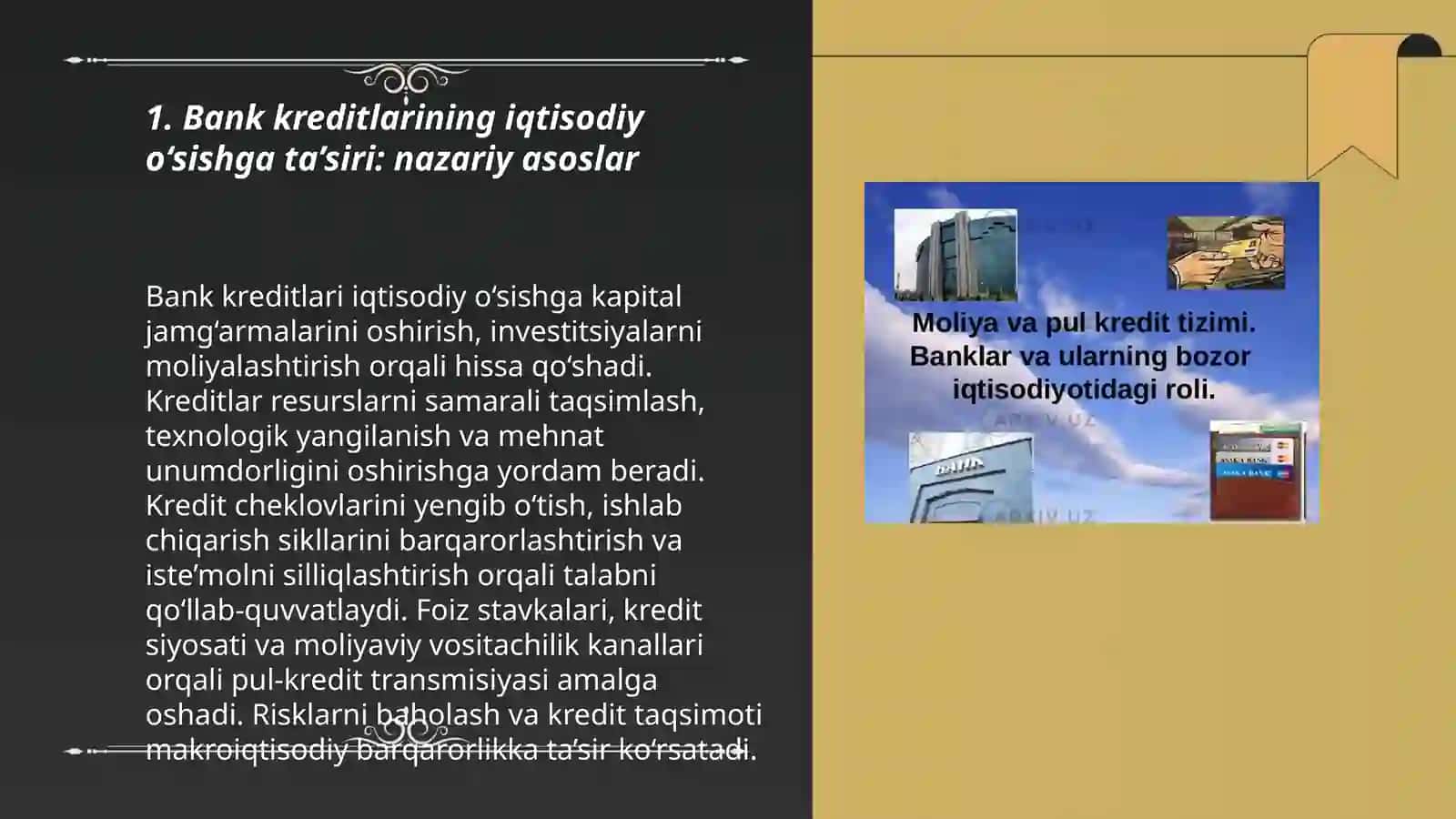 Bank kreditlarining iqtisodiy o‘sishga ta’siri: nazariy asoslar 3