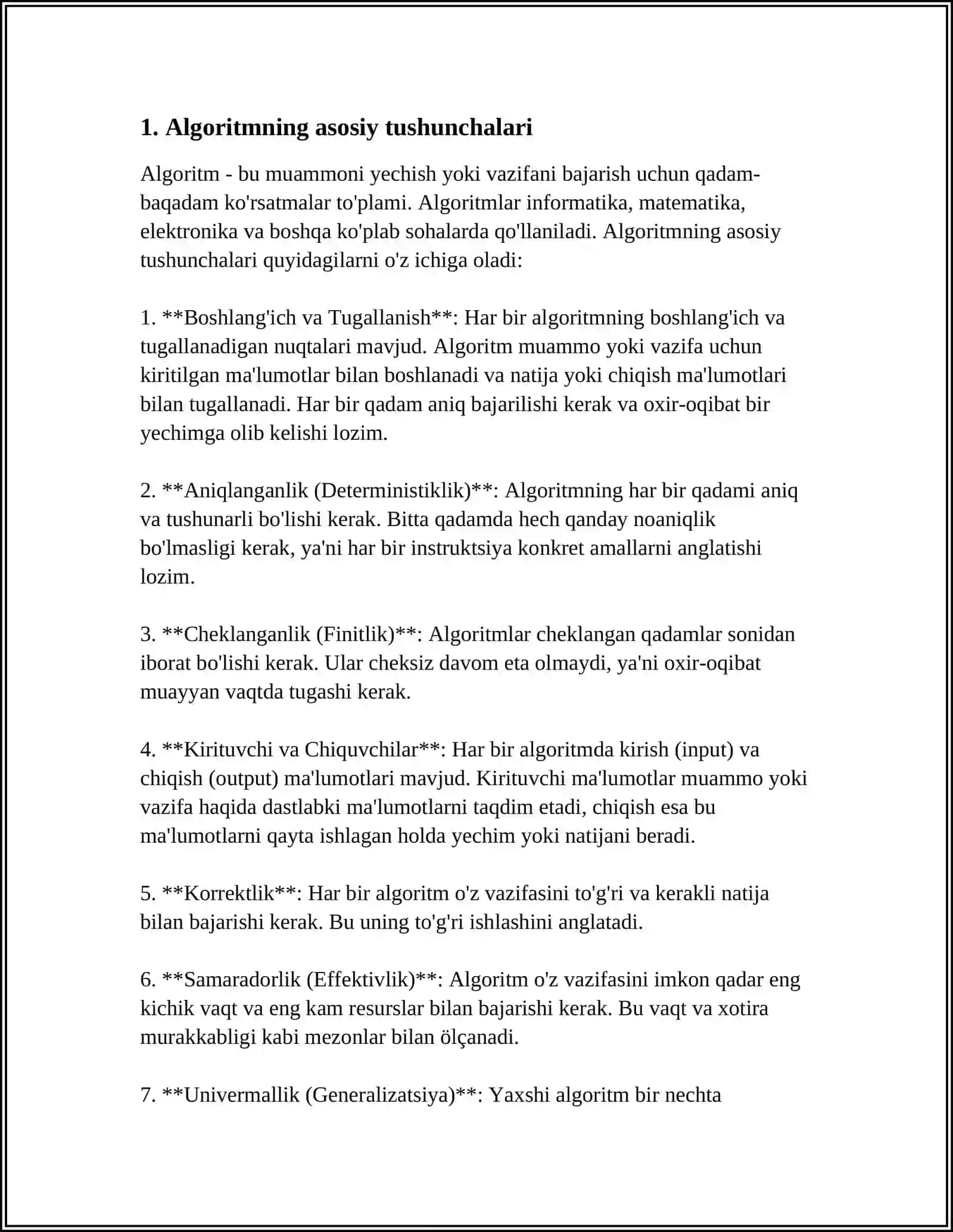 ALGARITIMLASH VA DASTURLASH ASOSLARI 3