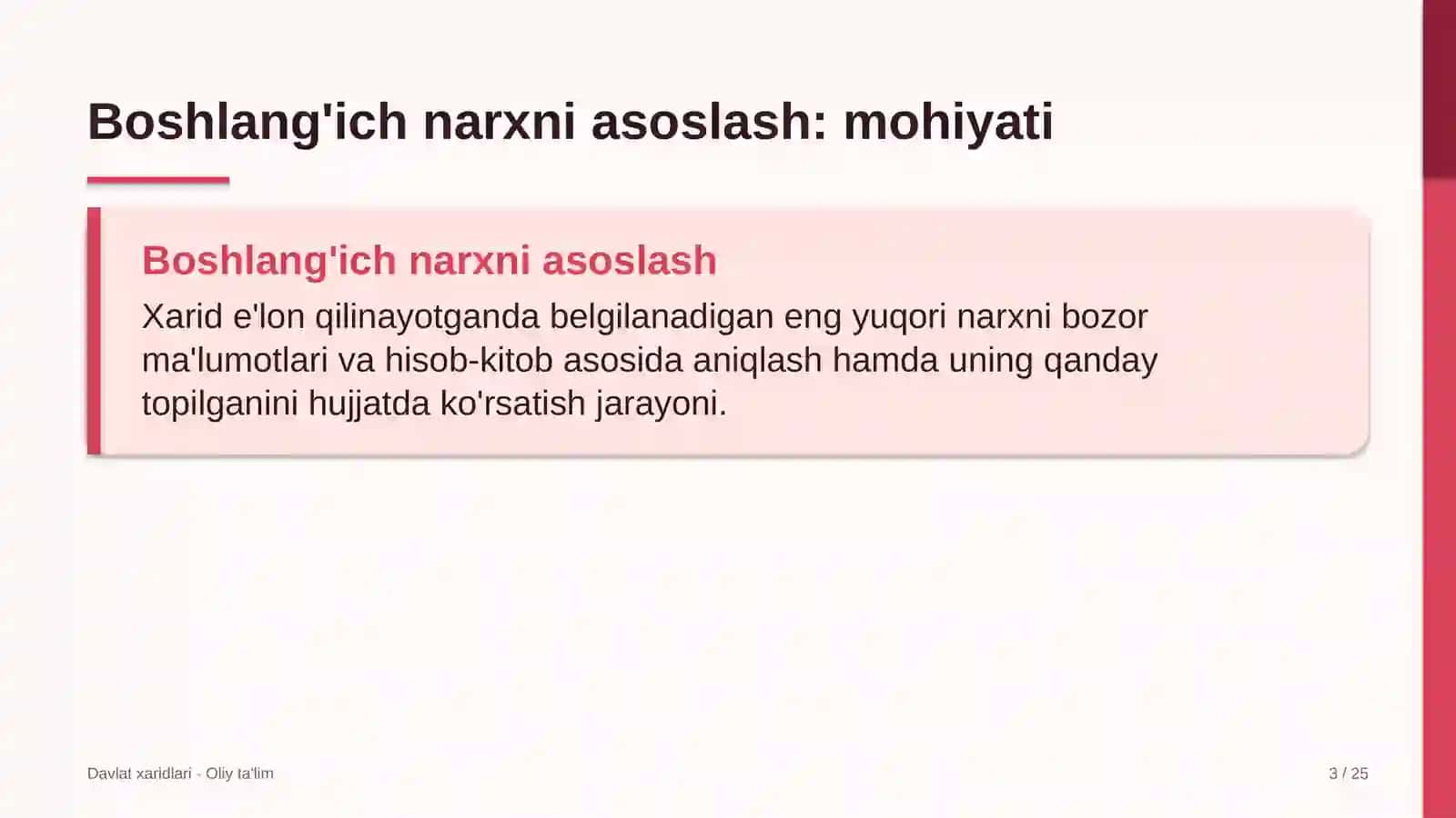 Blogerlik faoliyatida boshlang'ich narxni asoslash 3