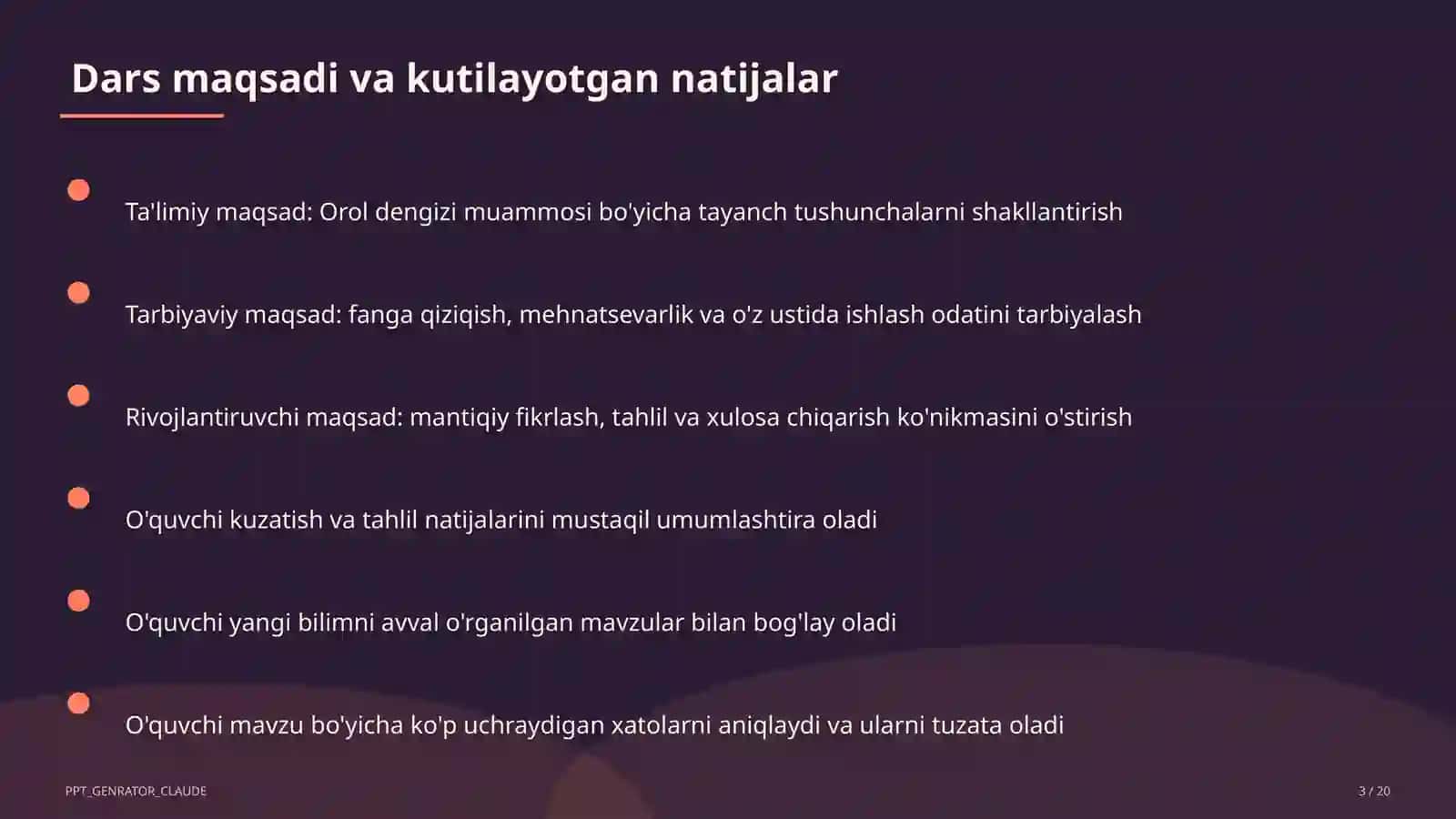 Orol dengizi muammosi (8-sinf) 3