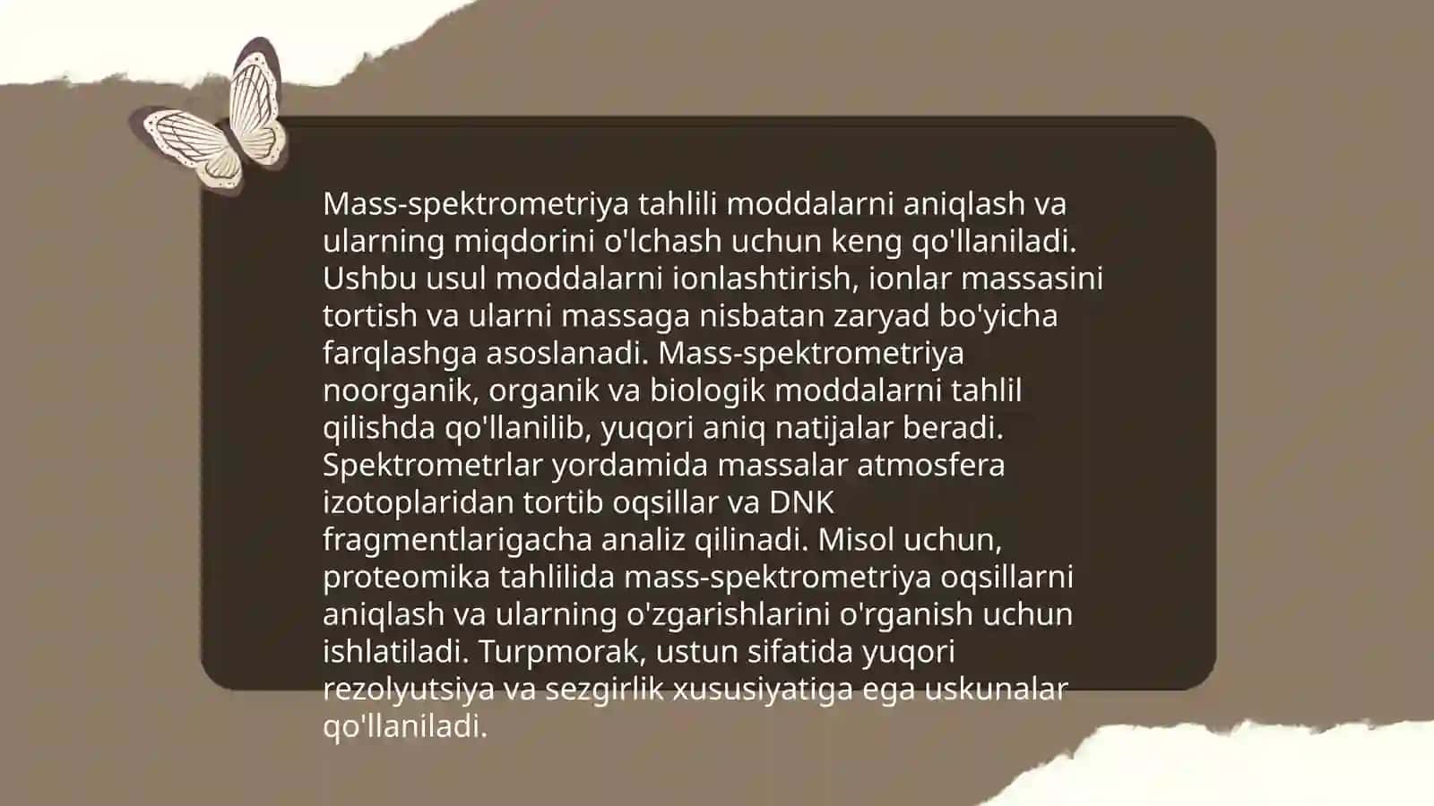 Zaharli moddalar tahlilida YUSSX usuli 3