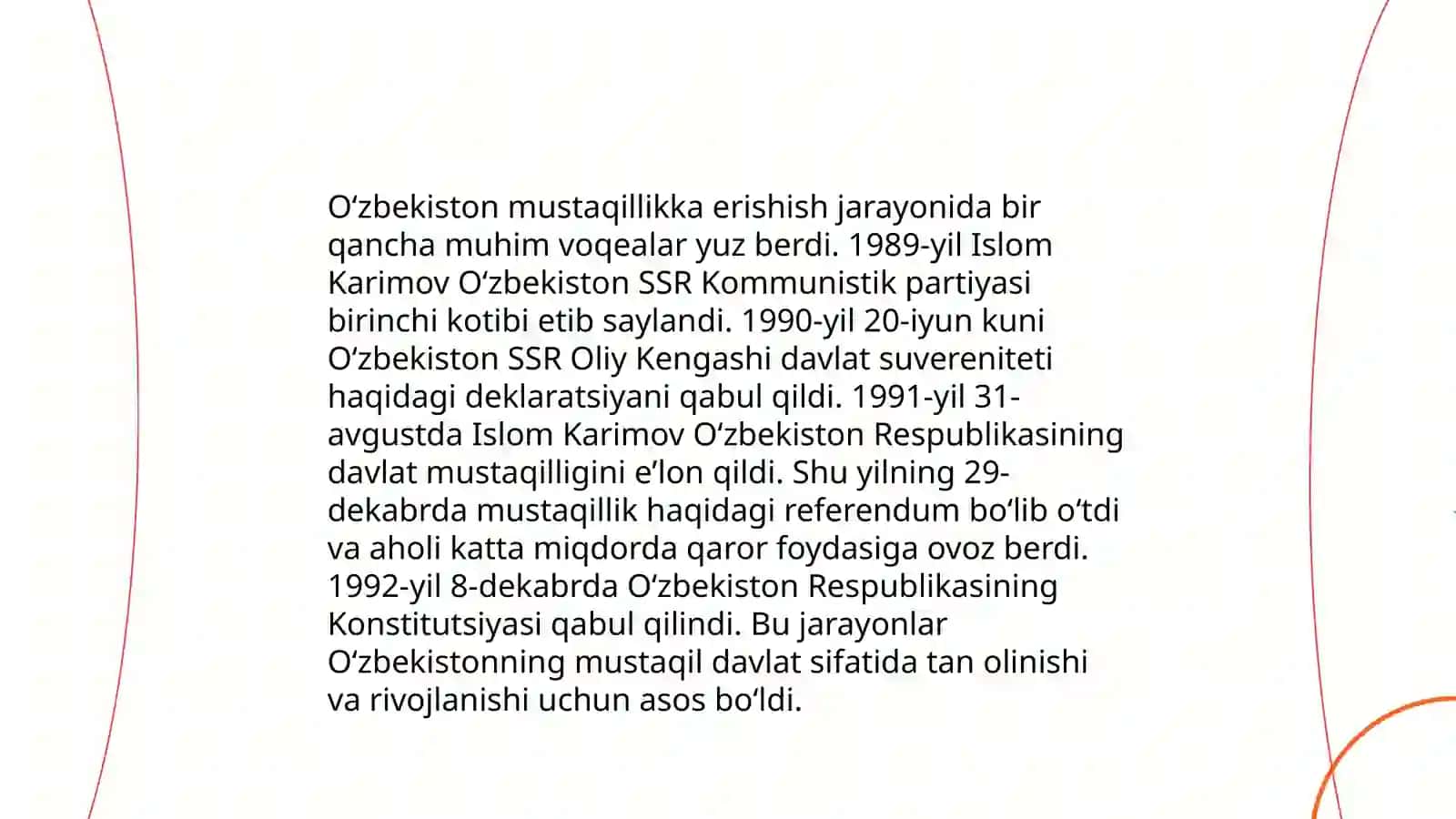 O‘zbekiston mustaqillikka erishishi 3
