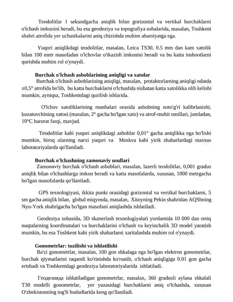 Burchak òlchash asboblari 3