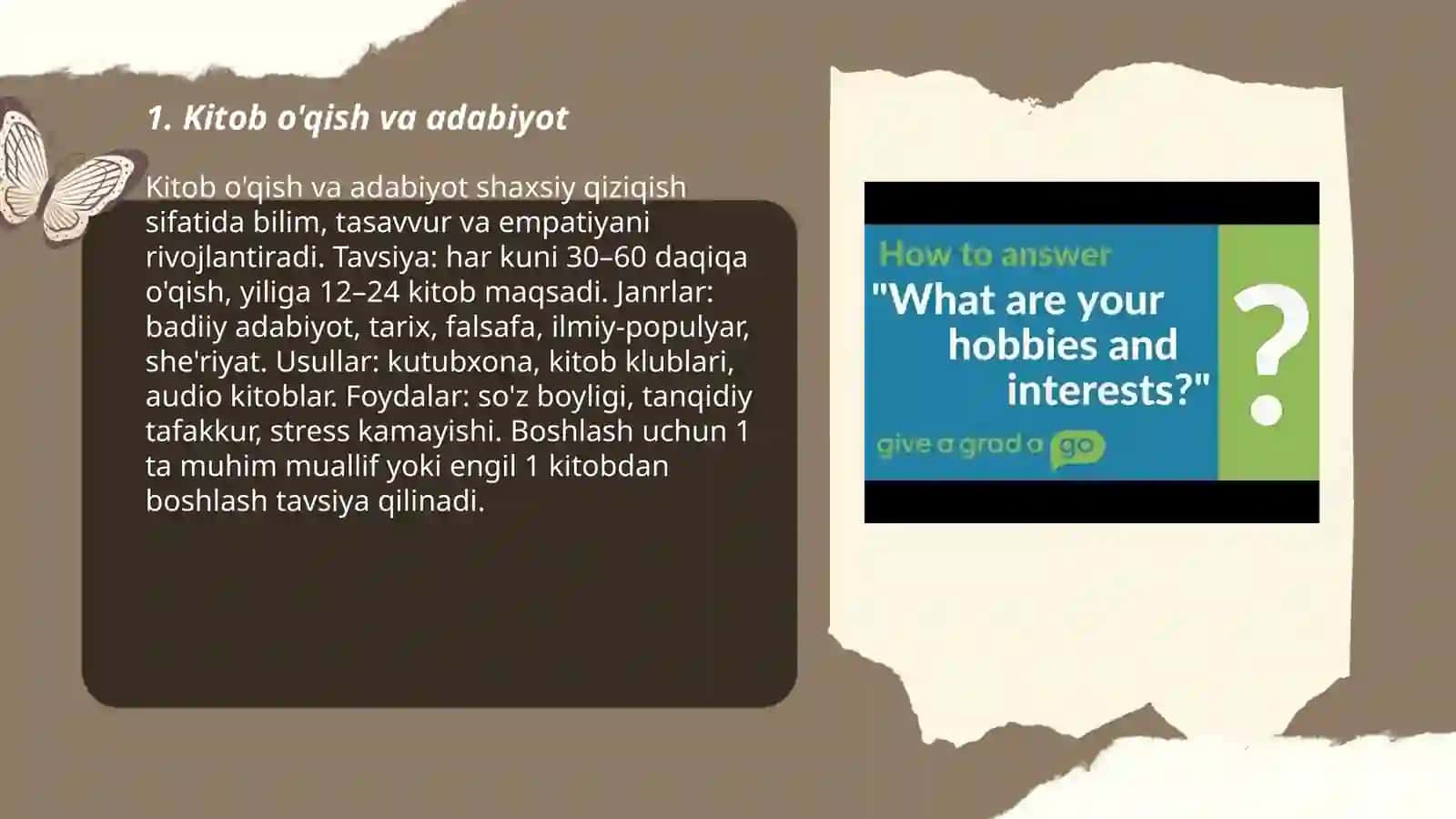 Kitob o'qish va adabiyot 3