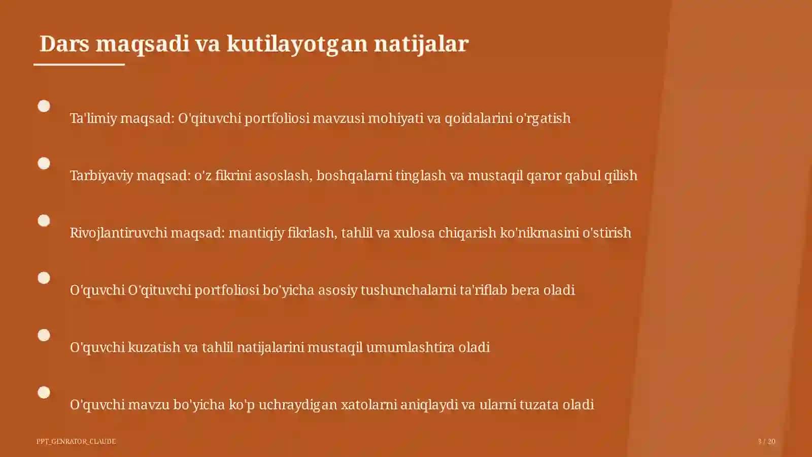 O'qituvchi portfoliosi 3