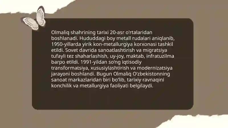 Olmaliq shahrining tarixi 3