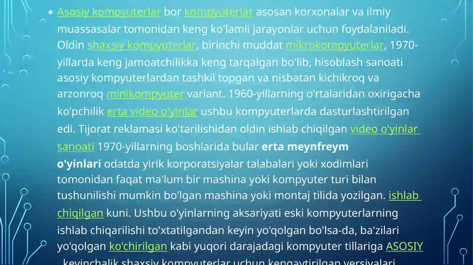 Zamonaviy O`yinlar 3