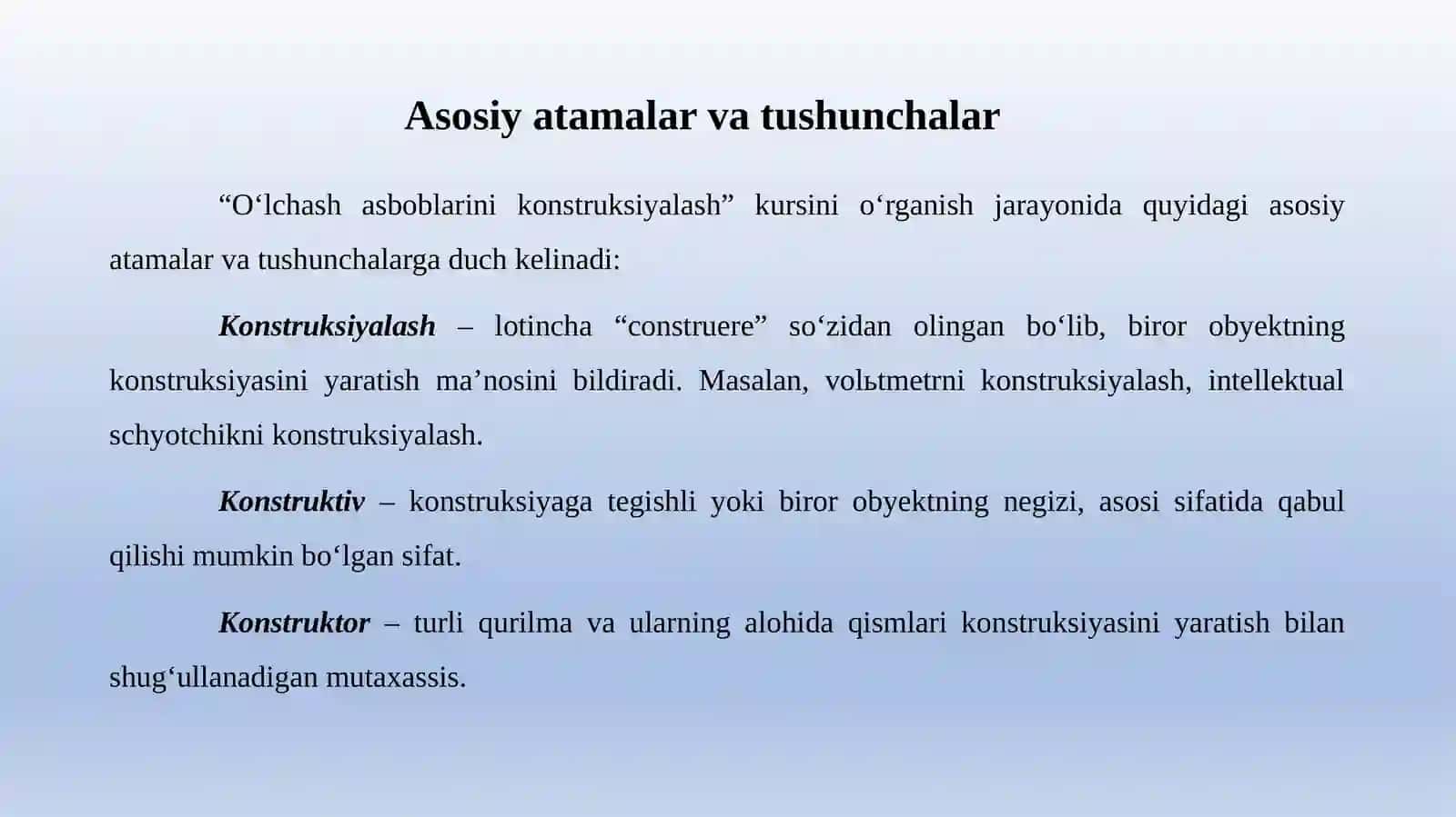 Konstruksiyalashning umumiy qoidalari 3
