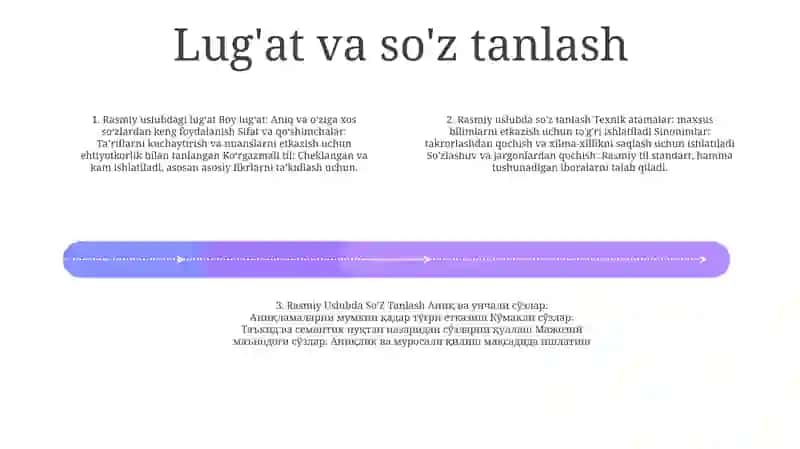 Rasmiy Uslubda So'Z Tanlash 3