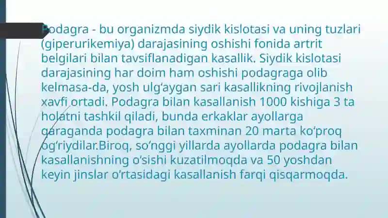 Podagra kasalligi 3