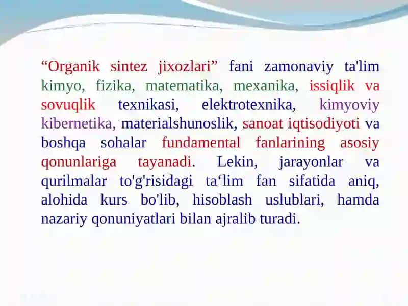 Organik sintez jihozlari 3