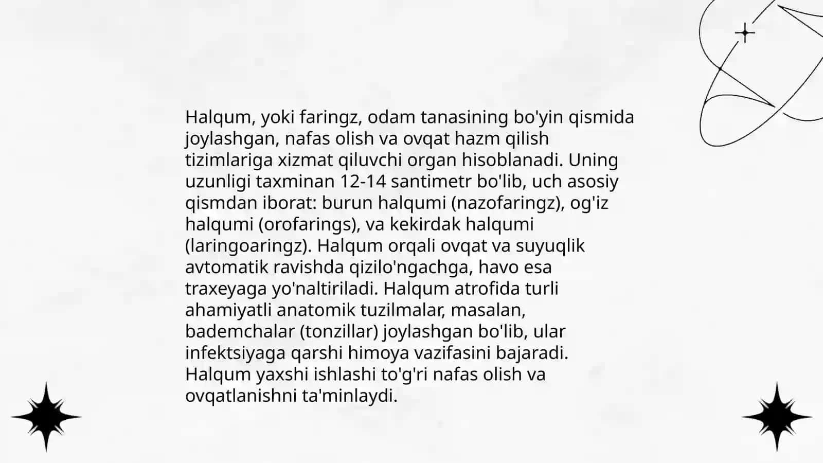 Halqum haqida 3