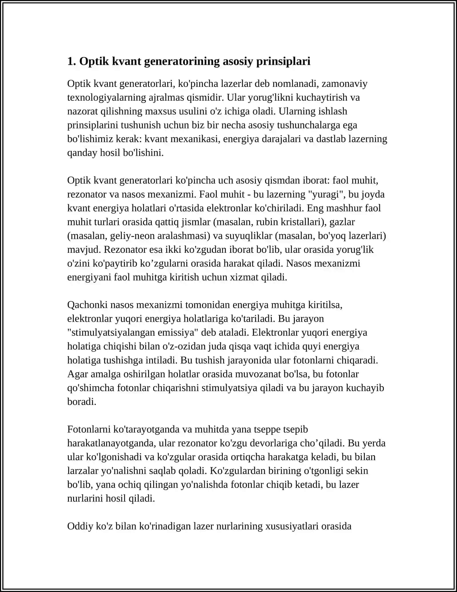 OPTIK KVANT GENERATORLARI (LAZERLAR) 3