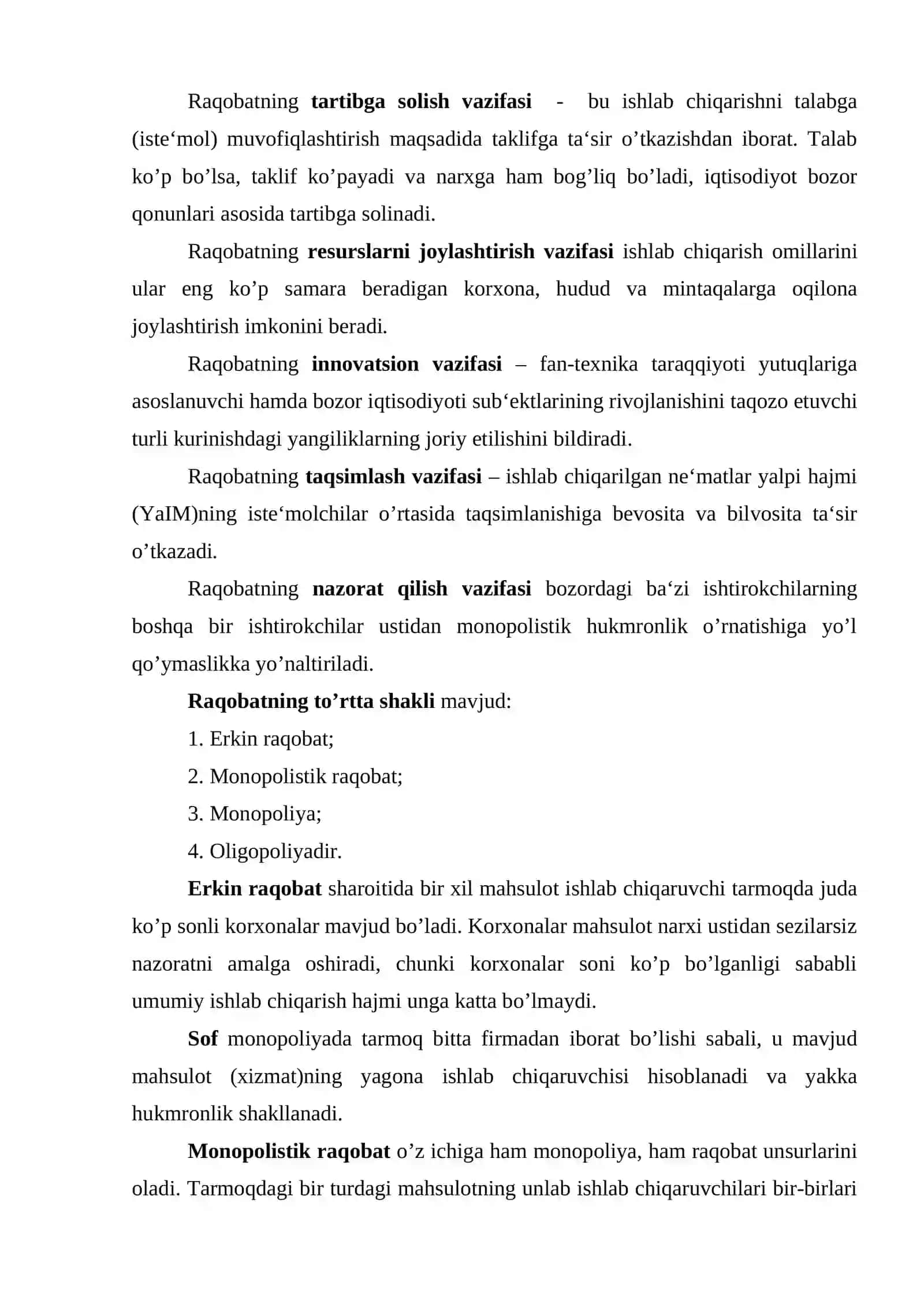 Raqobat va narxning shakllanishi 3